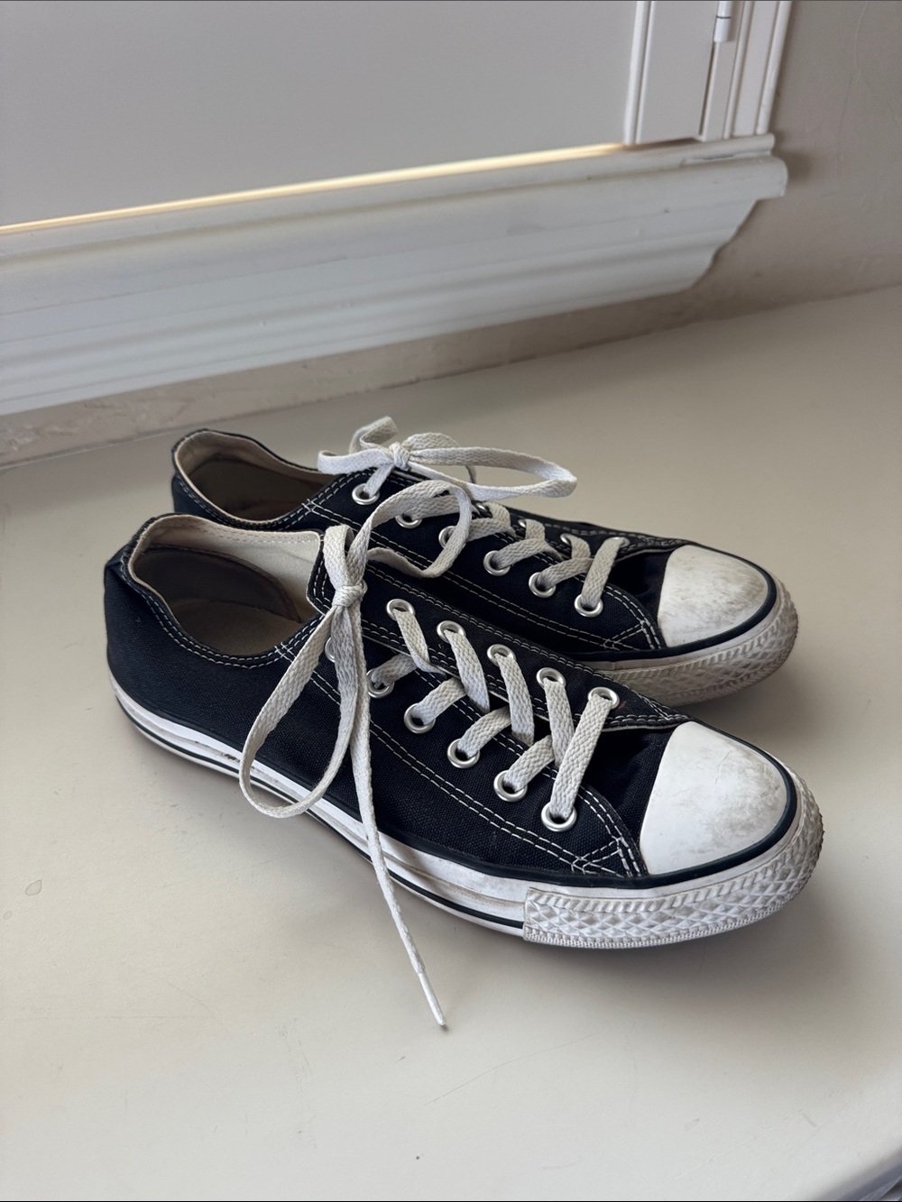 Converse Black Canvas Low-Top Sneakers